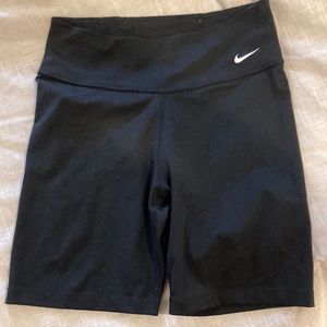 Women’s Nike 5 inch black biker shorts. Dri-fit. Medium